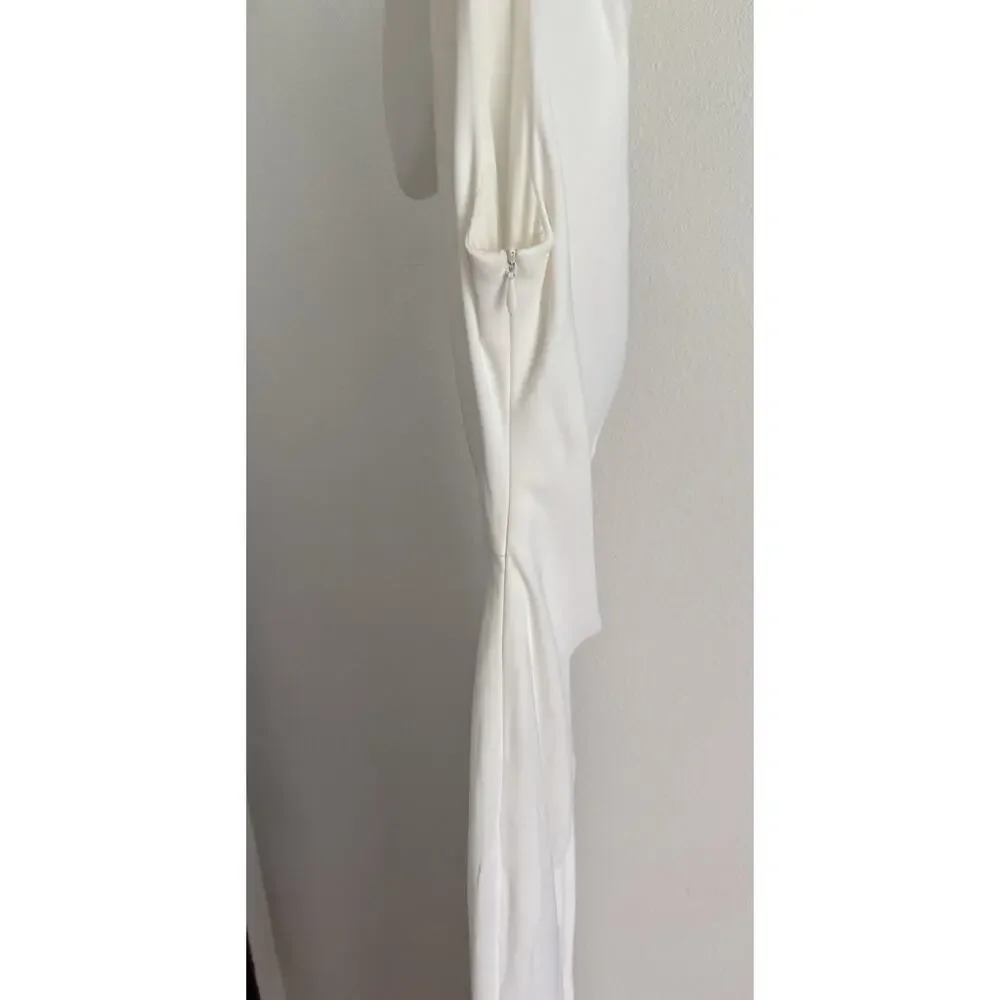 ELLIATT Isadora Ivory One Shoulder Women’s M Bridal Gown Maxi Dress - Picture 6 of 15